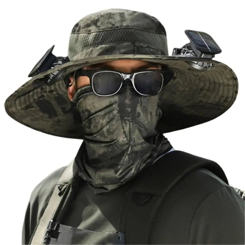 Solar-Powered Rechargeable Sun Hat - Breathable Beach Hat for Outdoor Adventures