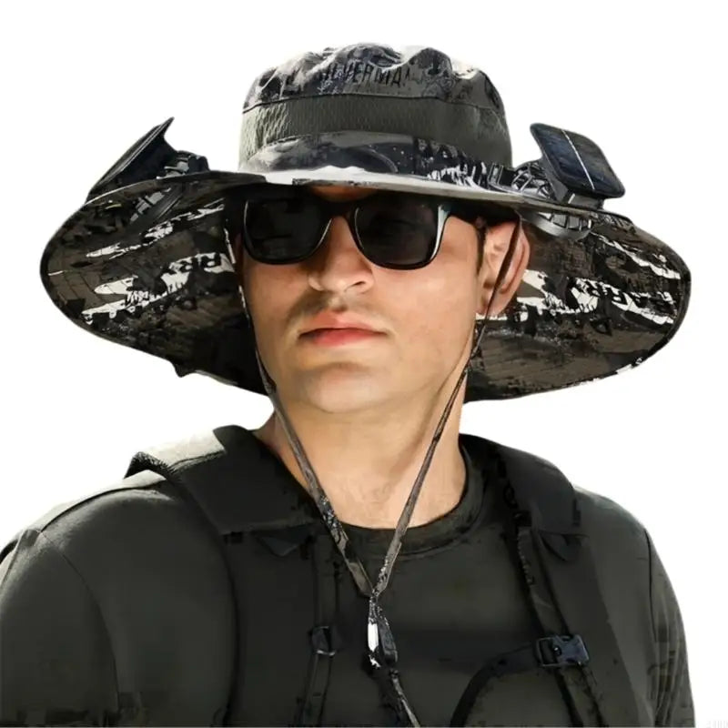 Solar-Powered Rechargeable Sun Hat - Breathable Beach Hat for Outdoor Adventures