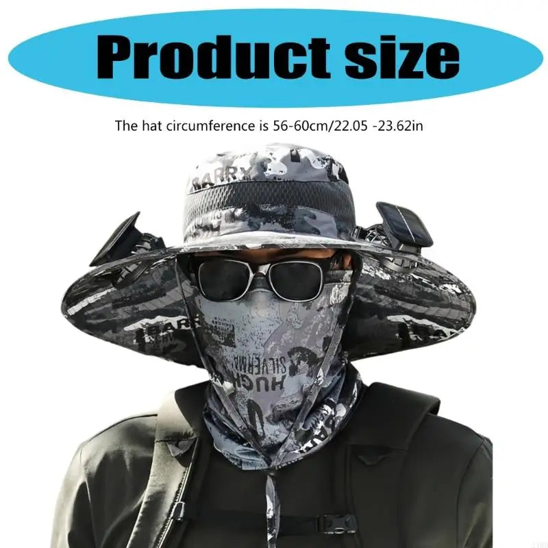 Solar-Powered Rechargeable Sun Hat - Breathable Beach Hat for Outdoor Adventures