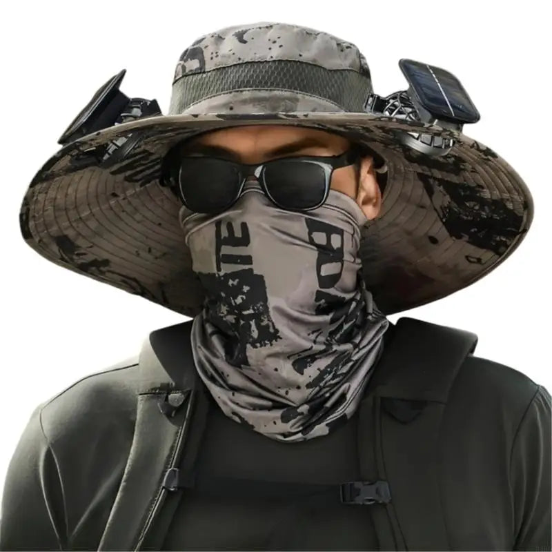 Solar-Powered Rechargeable Sun Hat - Breathable Beach Hat for Outdoor Adventures
