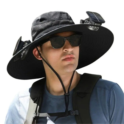 Solar-Powered Rechargeable Sun Hat - Breathable Beach Hat for Outdoor Adventures